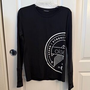 Oiselle Flyout Long Sleeve - watch window - 8 - black